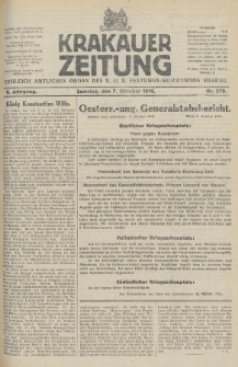 Krakauer Zeitung : zugleich amtliches Organ des K. U. K. Festungs-Kommandos. 1916, nr 279