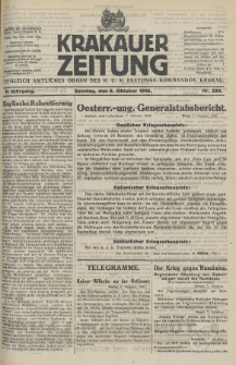 Krakauer Zeitung : zugleich amtliches Organ des K. U. K. Festungs-Kommandos. 1916, nr 280
