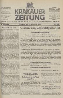 Krakauer Zeitung : zugleich amtliches Organ des K. U. K. Festungs-Kommandos. 1916, nr 289