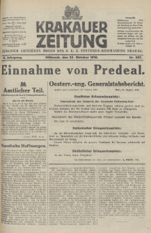 Krakauer Zeitung : zugleich amtliches Organ des K. U. K. Festungs-Kommandos. 1916, nr 297
