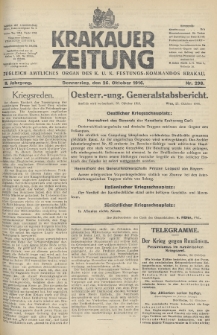 Krakauer Zeitung : zugleich amtliches Organ des K. U. K. Festungs-Kommandos. 1916, nr 298