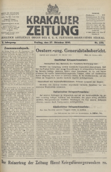 Krakauer Zeitung : zugleich amtliches Organ des K. U. K. Festungs-Kommandos. 1916, nr 299