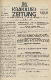 Krakauer Zeitung : zugleich amtliches Organ des K. U. K. Festungs-Kommandos. 1916, nr 302