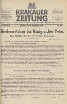 Krakauer Zeitung : zugleich amtliches Organ des K. U. K. Festungs-Kommandos. 1916, nr 310