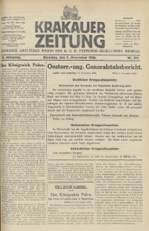 Krakauer Zeitung : zugleich amtliches Organ des K. U. K. Festungs-Kommandos. 1916, nr 311