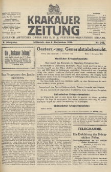 Krakauer Zeitung : zugleich amtliches Organ des K. U. K. Festungs-Kommandos. 1916, nr 312