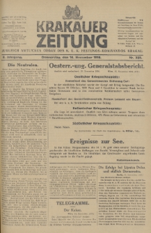 Krakauer Zeitung : zugleich amtliches Organ des K. U. K. Festungs-Kommandos. 1916, nr 320