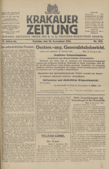 Krakauer Zeitung : zugleich amtliches Organ des K. U. K. Festungs-Kommandos. 1916, nr 323
