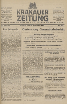 Krakauer Zeitung : zugleich amtliches Organ des K. U. K. Festungs-Kommandos. 1916, nr 325