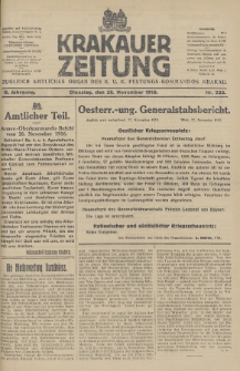 Krakauer Zeitung : zugleich amtliches Organ des K. U. K. Festungs-Kommandos. 1916, nr 333