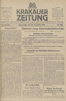 Krakauer Zeitung : zugleich amtliches Organ des K. U. K. Festungs-Kommandos. 1916, nr 335