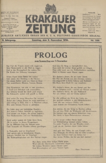 Krakauer Zeitung : zugleich amtliches Organ des K. U. K. Festungs-Kommandos. 1916, nr 338