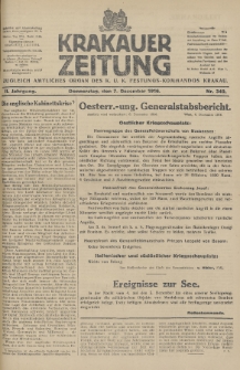 Krakauer Zeitung : zugleich amtliches Organ des K. U. K. Festungs-Kommandos. 1916, nr 342