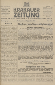 Krakauer Zeitung : zugleich amtliches Organ des K. U. K. Festungs-Kommandos. 1916, nr 343