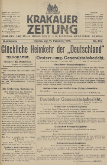 Krakauer Zeitung : zugleich amtliches Organ des K. U. K. Festungs-Kommandos. 1916, nr 346