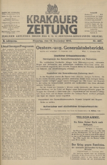 Krakauer Zeitung : zugleich amtliches Organ des K. U. K. Festungs-Kommandos. 1916, nr 347