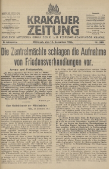 Krakauer Zeitung : zugleich amtliches Organ des K. U. K. Festungs-Kommandos. 1916, nr 348