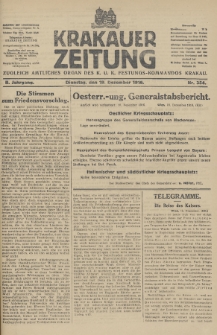 Krakauer Zeitung : zugleich amtliches Organ des K. U. K. Festungs-Kommandos. 1916, nr 354