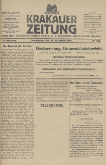Krakauer Zeitung : zugleich amtliches Organ des K. U. K. Festungs-Kommandos. 1916, nr 356