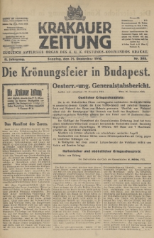Krakauer Zeitung : zugleich amtliches Organ des K. U. K. Festungs-Kommandos. 1916, nr 365