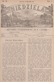 Niedziela : pismo tygodniowe dla ludu. R.1, 1884, nr 19