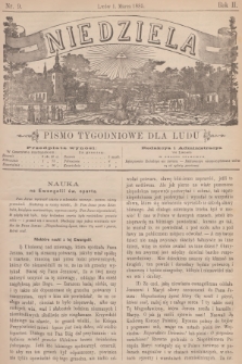 Niedziela : pismo tygodniowe dla ludu. R.2, 1885, nr 9
