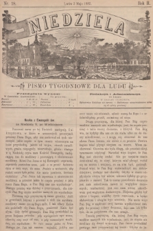 Niedziela : pismo tygodniowe dla ludu. R.2, 1885, nr 18