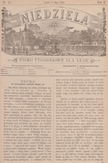 Niedziela : pismo tygodniowe dla ludu. R.2, 1885, nr 20