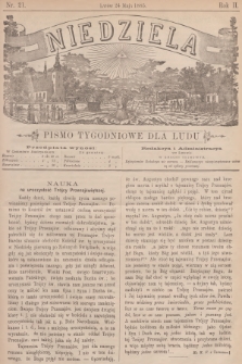 Niedziela : pismo tygodniowe dla ludu. R.2, 1885, nr 21