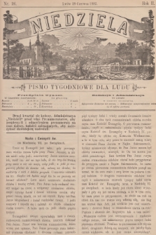 Niedziela : pismo tygodniowe dla ludu. R.2, 1885, nr 26