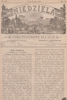 Niedziela : pismo tygodniowe dla ludu. R.2, 1885, nr 30