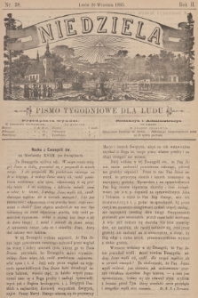 Niedziela : pismo tygodniowe dla ludu. R.2, 1885, nr 38