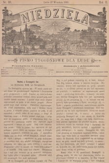 Niedziela : pismo tygodniowe dla ludu. R.2, 1885, nr 39