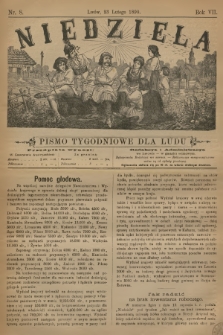 Niedziela : pismo tygodniowe dla ludu. R.7, 1890, nr 8