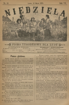 Niedziela : pismo tygodniowe dla ludu. R.7, 1890, nr 11