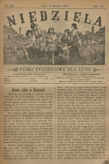 Niedziela : pismo tygodniowe dla ludu. R.7, 1890, nr 32