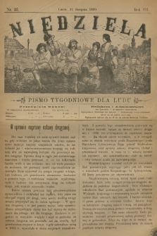 Niedziela : pismo tygodniowe dla ludu. R.7, 1890, nr 35