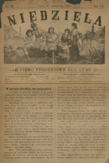 Niedziela : pismo tygodniowe dla ludu. R.7, 1890, nr 43