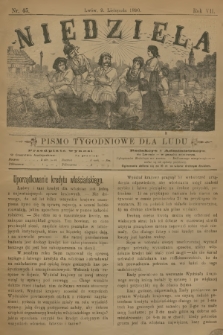 Niedziela : pismo tygodniowe dla ludu. R.7, 1890, nr 45