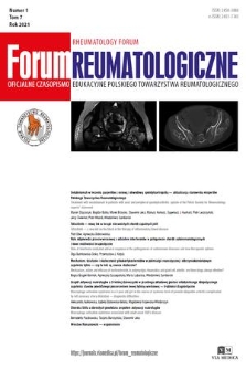 Forum Reumatologiczne = Rheumatology Forum : oficjalne czasopismo edukacyjne Polskiego Towarzystaw Reumatologicznego. T. 7, 2021, nr 1
