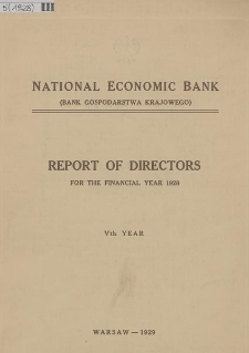 Report of Directors : for the financial year 1928. Year 5th