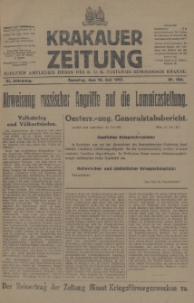 Krakauer Zeitung : zugleich amtliches Organ des K. U. K. Festungs-Kommandos Krakau. 1917, nr 194
