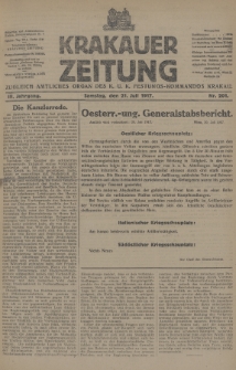 Krakauer Zeitung : zugleich amtliches Organ des K. U. K. Festungs-Kommandos Krakau. 1917, nr 201