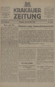 Krakauer Zeitung : zugleich amtliches Organ des K. U. K. Festungs-Kommandos Krakau. 1917, nr 202