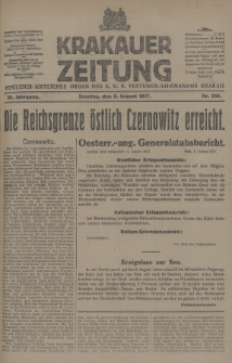 Krakauer Zeitung : zugleich amtliches Organ des K. U. K. Festungs-Kommandos Krakau. 1917, nr 216