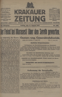 Krakauer Zeitung : zugleich amtliches Organ des K. U. K. Festungs-Kommandos Krakau. 1917, nr 228