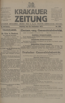 Krakauer Zeitung : zugleich amtliches Organ des K. U. K. Militär-Kommandos Krakau. 1917, nr 266