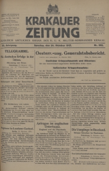 Krakauer Zeitung : zugleich amtliches Organ des K. U. K. Militär-Kommandos Krakau. 1917, nr 292