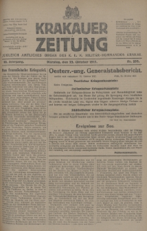 Krakauer Zeitung : zugleich amtliches Organ des K. U. K. Militär-Kommandos Krakau. 1917, nr 295