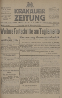 Krakauer Zeitung : zugleich amtliches Organ des K. U. K. Militär-Kommandos Krakau. 1917, nr 306
